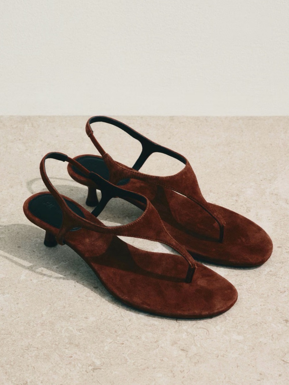 H&M Premium Limited Edition Genuine Suede Thong Slingback